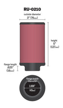 Load image into Gallery viewer, K&N Filter Universal Rubber Filter 1-11/16in FLG / 3in OD / 5in Height Air Filters - Universal Fit K&N Engineering