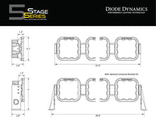 Load image into Gallery viewer, Diode Dynamics SS5 Sport Universal CrossLink 6-Pod Lightbar - Yellow Combo Light Bars & Cubes Diode Dynamics