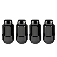 Load image into Gallery viewer, McGard Hex Lug Nut (Cone Seat Bulge Style) M14X1.5 / 22mm Hex / 1.945in. Length (4-Pack) - Black Lug Nuts McGard