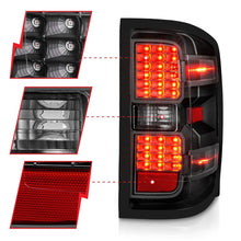 Load image into Gallery viewer, ANZO 15-19 Chevy Silverado 2500HD/3500HD (Factory Halogen Only) LED Tail Lights Black w/Clear Lens Tail Lights ANZO