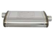 Load image into Gallery viewer, aFe MACHForce XP SS Muffler 3in Center Inlet / 3in Offset Outlet 22in L x 11n W x 6in H Body Muffler aFe