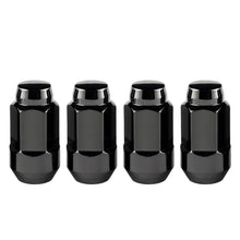 Load image into Gallery viewer, McGard Hex Lug Nut (Cone Seat Bulge Style) M14X1.5 / 22mm Hex / 1.945in. Length (4-Pack) - Black Lug Nuts McGard