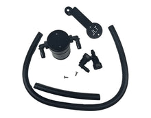 Load image into Gallery viewer, J&L 05-10 Ford Mustang GT/Bullitt/Saleen Passenger Side Oil Separator 3.0 - Black Anodized Oil Separators J&L