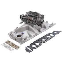 Load image into Gallery viewer, Edelbrock Manifold And Carb Kit Performer RPM Big Block Chevrolet Oval Port Natural Finish Intake Manifolds Edelbrock