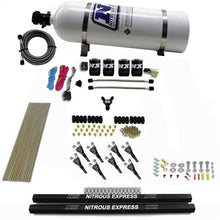 Load image into Gallery viewer, Nitrous Express Pro-Shk/Gas 4 Solenoids Nitrous Kit (200-600HP) w/Rails and 15lb Bottle Nitrous Systems Nitrous Express