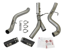 Load image into Gallery viewer, aFe LARGE BORE-HD 4in 409-SS DPF-Back Exhaust w/Dual Black Tips 2017 GM Duramax V8-6.6L (td) L5P DPF Back aFe