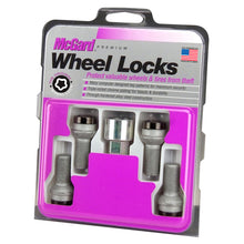 Load image into Gallery viewer, McGard Wheel Lock Bolt Set - 4pk. (Radius Seat) M14X1.5 / 17mm Hex / 27.0mm Shank Length - Black Wheel Bolts McGard