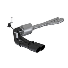 Load image into Gallery viewer, MBRP 2019+ Chevrolet Silverado 1500 4.5L/5.3L Pre-Axle Dual Side Exite w/ 4in OD Tip- Black Coated Catback MBRP