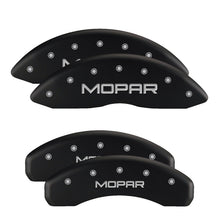 Load image into Gallery viewer, MGP 4 Caliper Covers Engraved Front & Rear MGP Black finish silver ch Caliper Covers MGP