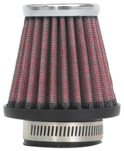 Load image into Gallery viewer, K&N Universal Round Tapered Chrome Filter 1.563in Flange ID x 3in Base OD x 2in Top OD x 3in H Air Filters - Universal Fit K&N Engineering