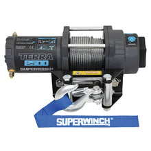Load image into Gallery viewer, Superwinch 2500 LBS 12V DC 3/16in x 40ft Steel Rope Terra 2500 Winch - Gray Wrinkle Winches Superwinch