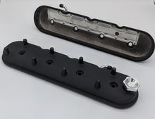 Load image into Gallery viewer, Granatelli 96-22 GM LS Standard Hieght Valve Cover w/Angled Coil Mount - Blk Wrinkle (Pair) Valve Covers Granatelli Motor Sports