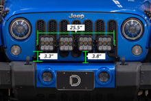 Load image into Gallery viewer, Diode Dynamics Jeep JK SS5 4-Pod CrossLink Grille Lightbar Kit Sport - White Combo Light Bars & Cubes Diode Dynamics