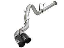 Load image into Gallery viewer, aFe Power 15-16 Ford F250/F350 6.7L Diesel Rebel XD 4in 409 SS DPF-Back Exhaust System - Black Tips DPF Back aFe