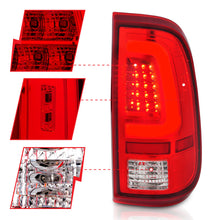 Load image into Gallery viewer, ANZO 2008-2016 Ford F-250 LED Taillights Chrome Housing Red/Clear Lens (Pair) Tail Lights ANZO