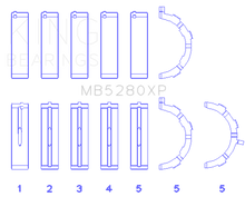 Load image into Gallery viewer, King Ford Prod. V8 4.6L/5.4L (Size 0.25) Performance Main Bearing Set Bearings King Engine Bearings