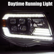 Load image into Gallery viewer, AlphaRex 05-11 Toyota Tacoma NOVA LED Projector Headlights Plank Style Alpha Black w/Activ Light/DRL Headlights AlphaRex