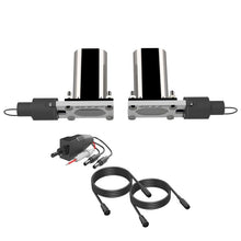 Load image into Gallery viewer, QTP Bolt-On QTEC Dual Low Profile Oval Electric Cutout Valves - Pair Exhaust Cutouts QTP