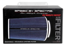 Load image into Gallery viewer, Spectre Adjustable Conical Air Filter 9-1/2in. Tall (Fits 3in. / 3-1/2in. / 4in. Tubes) - Blue Air Filters - Universal Fit Spectre