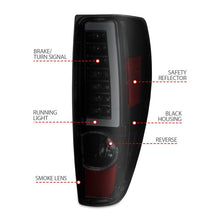 Load image into Gallery viewer, ANZO 2004-2012 Chevrolet Colorado/ GMC Canyon LED Tail Lights w/ Light Bar Black Housing Smoke Lens Tail Lights ANZO