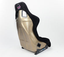 Load image into Gallery viewer, NRG FRP Bucket Seat ULTRA Edition - Large (Black Alcantara/Gold Glitter Back) Race Seats NRG