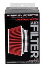 Load image into Gallery viewer, Spectre Adjustable Conical Air Filter 2-1/2in. Tall (Fits 3in. / 3-1/2in. / 4in. Tubes) - Red Air Filters - Universal Fit Spectre