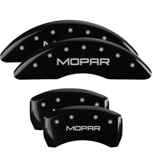 Load image into Gallery viewer, MGP 4 Caliper Covers Engraved Front & Rear MGP Black finish silver ch Caliper Covers MGP