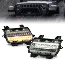 Load image into Gallery viewer, ANZO 18-19 Jeep Wrangler JL Halogen Chrome Clear w/ Sequential Signal Lights Corner ANZO
