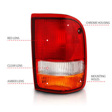 Load image into Gallery viewer, ANZO 1993-1997 Ford Ranger Tail Light Red/Cear (OE) Tail Lights ANZO
