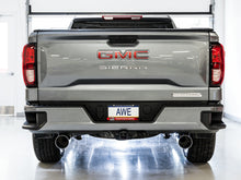 Load image into Gallery viewer, AWE Tuning 4th Gen GM 1500 5.3L 0FG Catback Split Rear Exit (Flat Bumper) - Quad Chrome Tips Catback AWE Tuning