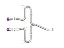 Load image into Gallery viewer, aFe Takeda 2-1/2in 304 SS Axle-Back Exhaust w/Blue Flame Tips 17-20 Honda Civic Sport L4-1.5L (t) Axle Back aFe