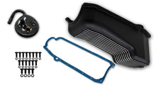 Load image into Gallery viewer, WEIAND ALUM OIL PAN KIT BLK SBC FINNED Engine WEIAND Default Title