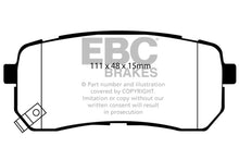Load image into Gallery viewer, EBC 07-12 Hyundai Veracruz 3.8 Greenstuff Rear Brake Pads Brake Pads - Performance EBC