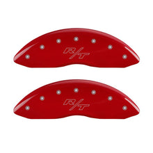Load image into Gallery viewer, MGP 4 Caliper Covers Engraved Front & Rear Vintage Style/RT Red finish silver ch Caliper Covers MGP