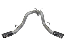 Load image into Gallery viewer, aFe LARGE BORE-HD 4in 409-SS DPF-Back Exhaust w/Dual Black Tips 2017 GM Duramax V8-6.6L (td) L5P DPF Back aFe
