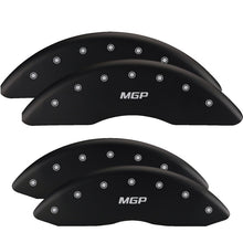 Load image into Gallery viewer, MGP Front set 2 Caliper Covers Engraved Front Chevy racing Red finish silver ch Caliper Covers MGP
