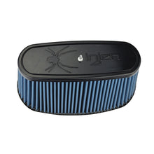 Load image into Gallery viewer, Injen NanoWeb Dry Air Filter 8.725x3.940 Oval neck/ 10.375x5.590 Base / 6.30 Tall w/Barb Fit Air Filters - Drop In Injen