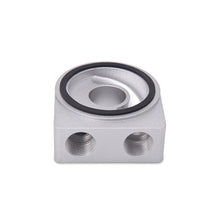 Load image into Gallery viewer, Mishimoto Silver M20 Oil Sandwich Plate Oil Filter Blocks Mishimoto