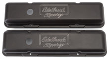 Load image into Gallery viewer, Edelbrock Valve Cover Victor Series Chevrolet 1959-1986 262-400 CI V8 Low Black Valve Covers Edelbrock