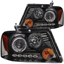 Load image into Gallery viewer, ANZO 2004-2008 Ford F-150 Projector Headlights w/ Halo and LED Black G2 Headlights ANZO