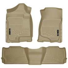 Load image into Gallery viewer, Husky Liners 07-13 GM Escalade/Suburban/Yukon WeatherBeater Tan Front & 2nd Seat Floor Liners Floor Mats - Rubber Husky Liners