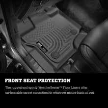 Load image into Gallery viewer, Husky Liners 2019+ Ford Ranger SuperCrew Cab Weatherbeater Black Front & 2nd Seat Floor Liners Floor Mats - Rubber Husky Liners