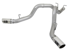 Load image into Gallery viewer, aFe ATLAS 4in DPF-Back Alum Steel Exhaust System w/Dual Exit Polished Tip 2017 GM Duramax 6.6L (td) DPF Back aFe