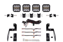 Load image into Gallery viewer, Diode Dynamics Jeep JK SS5 4-Pod CrossLink Grille Lightbar Kit Pro - White Combo Light Bars & Cubes Diode Dynamics