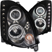 Load image into Gallery viewer, ANZO 2003-2007 Infiniti G35 Projector Headlights w/ Halo Black (CCFL) (HID Compatible) Headlights ANZO