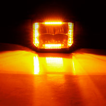 Load image into Gallery viewer, Go Rhino Xplor Blackout Combo Series Cube Sideline LED Spot Lights w/ Amber 4x3 - Blk (Pair) Light Bars & Cubes Go Rhino