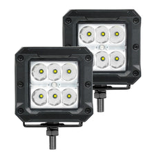 Load image into Gallery viewer, Go Rhino Xplor Bright Series Cube LED Spot Light Kit (Surface/Threaded Stud Mount) 3x3 - Blk (Pair) Light Bars & Cubes Go Rhino