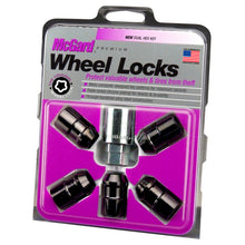 Load image into Gallery viewer, McGard Wheel Lock Nut Set - 5pk. (Cone Seat) 1/2-20 / 3/4 &13/16 Dual Hex / 1.46in. Length - Black Lug Nuts McGard
