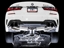Load image into Gallery viewer, AWE Tuning 2019+ BMW M340i (G20) Non-Resonated Touring Edition Exhaust - Quad Diamond Black Tips Catback AWE Tuning