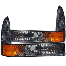 Load image into Gallery viewer, ANZO 2000-2004 Ford Excursion Euro Parking Lights Smoke w/ Amber Reflector Lights Corner ANZO
